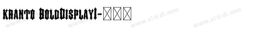 kranto BoldDisplayI字体转换